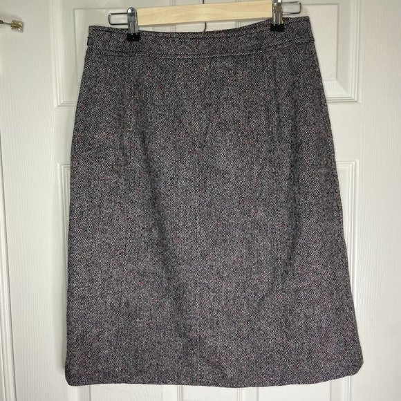 Talbots Wool-Blend Tailored Seamed Knee Skirt - Picture 2 of 3